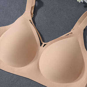 Soutiens-gorge sans fil personnalisés OEM pour femmes, bralette <span class=keywords><strong>en</strong></span> maille sans armatures, soutien-gorge confortable sans coutures avec coussinets <span class=keywords><strong>en</strong></span> gel - Product Image 5