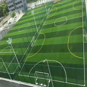 Meisen giá thấp nhân tạo <span class=keywords><strong>Turf</strong></span> 30mm 40mm50mm cho vườn công viên trên sân chơi màu xanh lá cây đầy màu sắc chống UV bóng đá bóng đá cỏ - Product Image 3