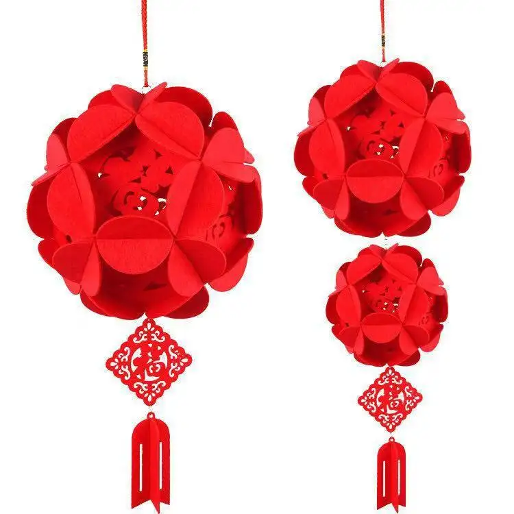 Tahun Baru lentera kain untuk Festival Musim Semi pernikahan lentera perayaan dekorasi merah Cina menerima desain disesuaikan