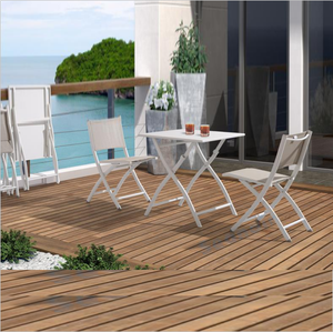 Juego de Muebles de Exterior de Aluminio Resistente <span class=keywords><strong>Manchester</strong></span>, Cómodo Conjunto de Patio con Sillas de Mimbre, Mesa de Bistró Moderna para <span class=keywords><strong>Hotel</strong></span> - Product Image 3