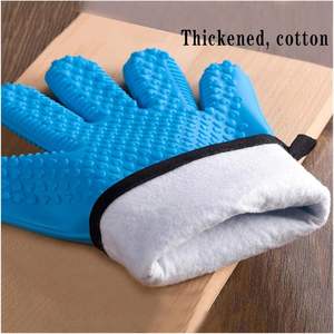 Guantes de silicona para horno, aptos para alimentos, para barbacoa, microondas y cocina - Product Image 3