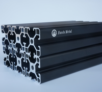 Profilés en aluminium anodisé argent et noir certifiés CE pour équipement d'automatisation, fabrication sur mesure, kits d'accessoires complets