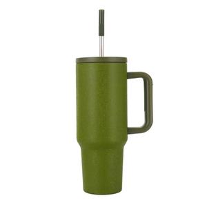 Recién llegado, <span class=keywords><strong>taza</strong></span> personalizada con aislamiento de acero inoxidable de doble pared, compre un vaso de 40oz con asa y pajita - Product Image 5