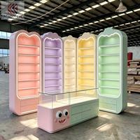 Étagères murales en forme d'arche LED de couleur macaron pour jouets, cadeaux et boutiques pour enfants