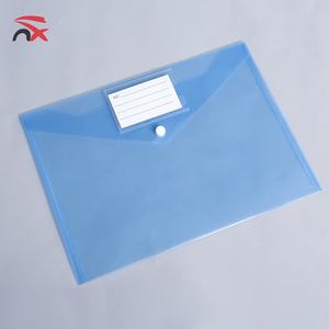 Porte-cartes de visite en plastique PP de couleur unie, format A4, imperméable, grande capacité, avec bouton-pression - Product Image 5