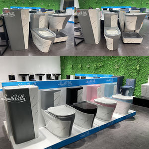 <span class=keywords><strong>Inodoro</strong></span> de Cerámica Moderno sin Borde para Hotel, <span class=keywords><strong>Inodoro</strong></span> de una Pieza en Color Gris Mate - Product Image 5