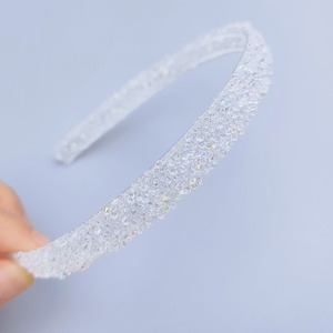 Bandeau à paillettes en strass pour filles Accessoires de cheveux pour enfants avec fonction de lavage du visage Pince à cheveux de la série Spring Summer Color - Product Image 6