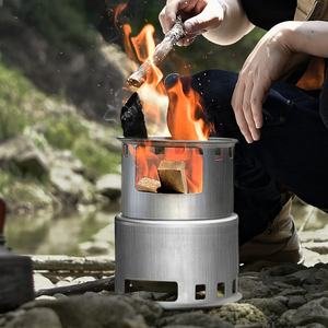 HISPEED Réchaud à <span class=keywords><strong>bois</strong></span> de chauffage Réchauds et accessoires de camping pour l'extérieur - Product Image 3