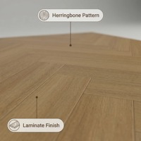 Parquet stratifié de luxe multi-couches à chevrons, haute brillance AC5 E0, protection environnementale, pour salon et extérieur