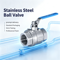 Válvula de Bola Manual KLION Cf8m 1000wog, 2 Piezas, Rosca Hembra de 1/2 Pulgada, Acero Inoxidable 304/316, Certificación OEM ISO CE, para Aceite, Gas y Agua