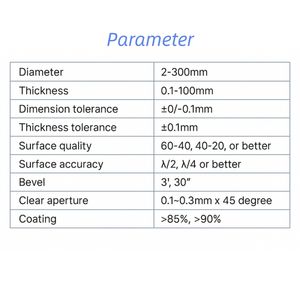 Fabricante de alta transmitancia óptica BK7 K9 vidrio doble lente convexa para laboratorio y óptica de investigación - Product Image 5
