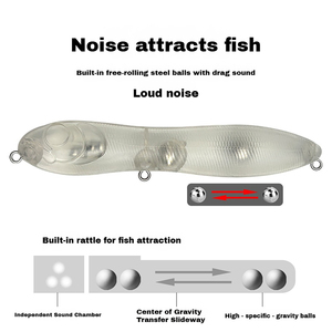 Vente en gros Dovesun Leurre Minnow de pêche au <span class=keywords><strong>poisson</strong></span>-chat, de bonne qualité, attrayant, avec perles sonores, en ABS, pour eau douce - Product Image 2