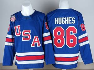 เสื้อฮอกกี้ชาย USA 19 ลายพิมพ์แบบรีดร้อน Matthew Tkachuk 34 Auston สำหรับ Matthews 43 Quinn Hughes 9 Jack Eichel 7 Brady Tkachuk - Product Image 5