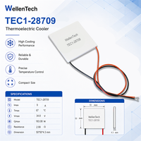 Modules de refroidissement haute performance TEC1-28709 50x50x4.3 mm 9 A 183.08 W pour le contrôle thermique des armoires de télécommunications