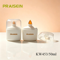 Bouteille vide de lotion solaire 50 ml en plastique HDPE blanc, prix usine, pour fond de teint liquide