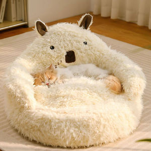 Cama para Mascotas de Felpa de Alta Calidad, Diseño Creativo de Alpaca, con Forro de Piel de León, Suave, Cómoda y Cálida para las Cuatro Estaciones, con Tapete Extraíble - Product Image 2