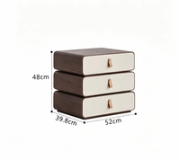 Table de chevet moderne rotative en bois massif pour chambre d'appartement