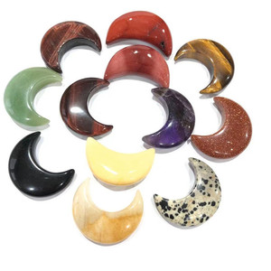 Bán buôn tự nhiên đánh bóng vật liệu hỗn hợp tinh thể mặt trăng hình tinh thể chữa bệnh đá cho quà tặng mặt trăng hình dạng đá trang trí - Product Image 5