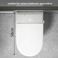 Ensembles de toilettes intelligentes suspendues au mur de luxe Télécommande de commode électrique suspendue au mur de luxe moderne à double chasse pour salles de bains modernes
