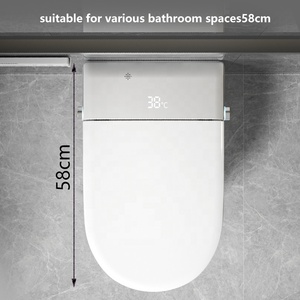 Juegos de inodoro inteligentes colgados en la pared de lujo, inodoro eléctrico suspendido en la pared moderno de lujo con doble descarga, Control remoto para baños modernos - Product Image 2