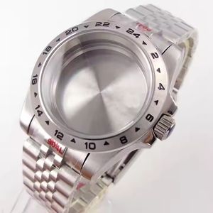 לחקור מאסטר 39 מ "מ תיק שעון 24 שעות פלדה פלדה bzel להתאים nh34 nh36 צמיד 904l חלק חילוף עבור שעון Mod זכוכית בחזרה - Product Image 4