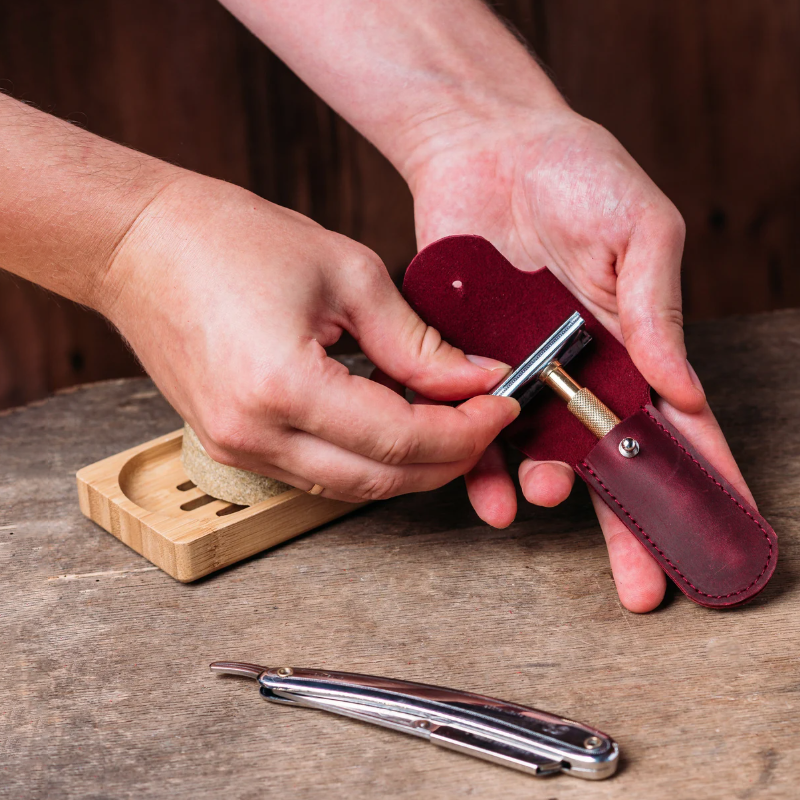 Модные защитные чехлы для бритвы, Лидер продаж, чехлы для бритвы на заказ, чехлы для бритвы из натуральной кожи для мужчин