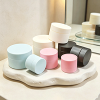 Pot à crème en PP dépoli double couche, réutilisable, coloré, vide, pour cosmétiques et lotions, avec estampage à chaud doré et sérigraphie