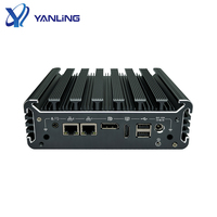 Innovación Mini PC Fanless Dual Core con ranura M.2 4USB 3,0 TPM 2,0 DDR4 2,5G LAN Caja industrial para automatización Enchufe de EE. UU.