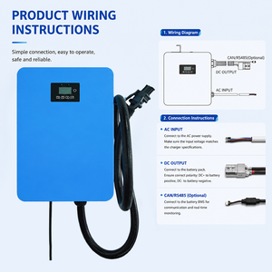 <b>72v</b> 80a 6400w High Power 1-phase <b>Battery</b> Charger for Vehicles Agvs Solar Systems With Lcd Display - Product Image 5