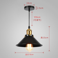 Lampu Gantung Besi Modern Desain Dekoratif E27 40W Hemat Energi Warna Hitam Sudut Sinar 180° Garansi 2 Tahun