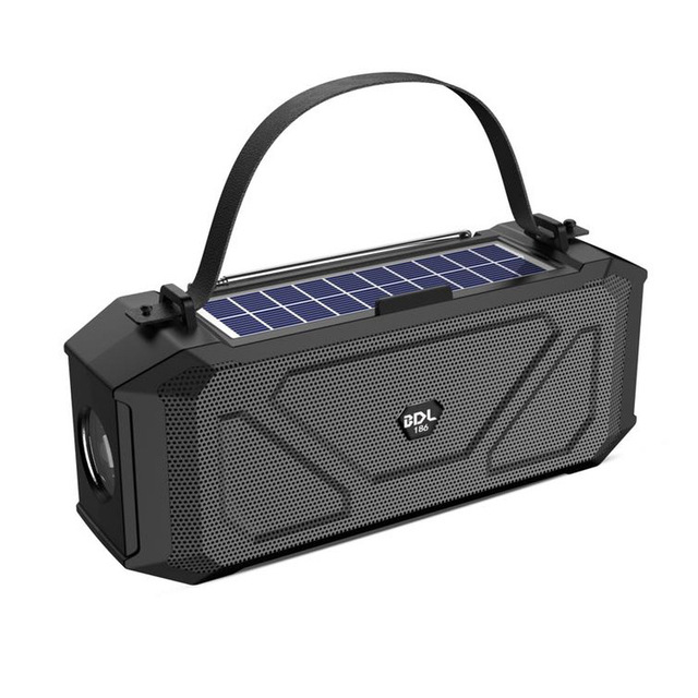 Redwingy Solar Charging Powered Bluetooths Speaker Light Outdoor Speaker Solar Subwoofer High Bass BT Speaker Wireless Outdoor