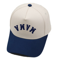 Gorra de béisbol de 5 paneles de algodón estilo Dobby con logotipo bordado en 3D personalizado para hombre gorras deportivas para correr de dos tonos con puntos de terciopelo