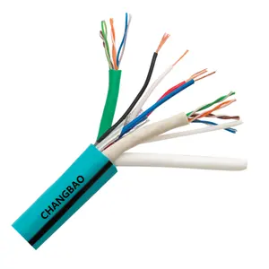 Cabo de controle de crestron bundled, cabo 22awg 2c bc st + 18awg 2c bc unsh + cat5e utp 24awg cobre crest-2 pvc e lszh pe