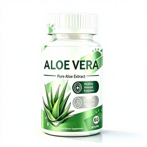 Cápsulas de Extracto de Aloe Vera Natural de Fábrica OEM, Promueven la Digestión, Suplementos Dietéticos para Adultos, 60 Cápsulas, 2 Diarios - Product Image 1