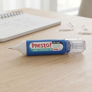 Stylo correcteur de précision authentique Pentel XEZL31W |   Pointe fine en acier inoxydable de 0,78 mm |   Applicateur à pinceaux |   Fabriqué au Japon JDM - Product Image 2