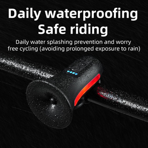 Sonnette de vélo électrique 120dB Mini klaxon en aluminium étanche avec lumières d'avertissement - Product Image 5