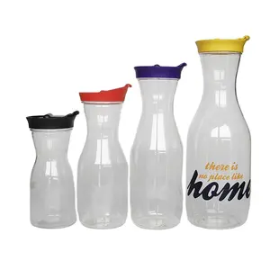 Polycarbonate Juice Carafe Container with Lid - 1 Liter