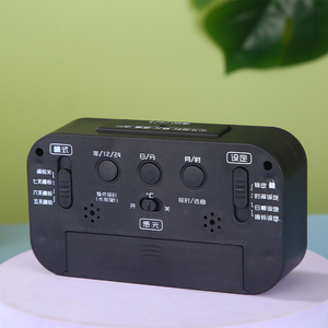 Màn hình LCD lớn báo động kỹ thuật số công nghệ cảm biến ánh sáng yếu mềm ánh sáng ban đêm dễ dàng để thiết lập và xem đồng hồ báo thức kỹ thuật số để nghiên cứu - Product Image 4