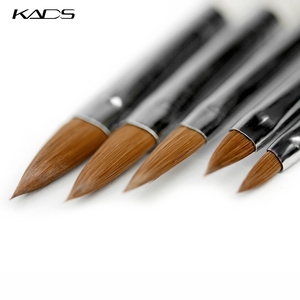 Professional Black UV Gel Extension Nail Art Tools for Kolinsky Sable Acrylic Nail <b>Brush</b> Crimped Ferrule Size 2#-18# - Product Image 3
