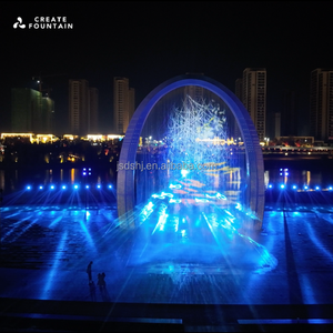 Fuente de Agua Seca Moderna de Acero Inoxidable, Kit de Fuente de Agua para Exteriores DIY para Jardín, <span class=keywords><strong>Lago</strong></span> u Hotel con Diseño de Puerta Lineal - Product Image 2