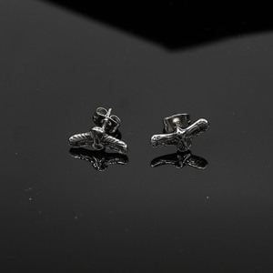 yunnique Eagle <b>Stud</b> Earrings Titanium Steel Tibetan <b>Silver</b> Animal Zodiac GZYE-0757 Fashion Jewelry - Product Image 5