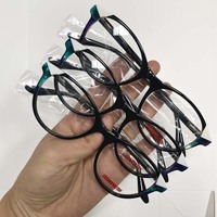 Montures de lunettes rondes en acétate unisexe, nouvelle mode, monture complète, protection des yeux, tendance, montures optiques assemblées, matériau