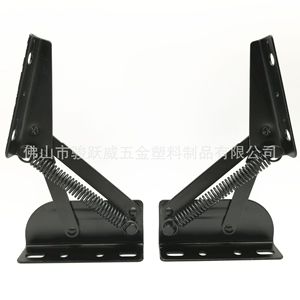 Bisagra para Muebles de Hierro Negro de 2 mm, Montaje Superficial, Duradera, para Reposacabezas de Sofá, Cama, Caja, Gabinete - Product Image 1