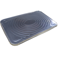 Barquette de cuisson rectangulaire en aluminium de 6800 ml (230 oz) avec couvercle en aluminium, antiadhésive, écologique, recyclable, personnalisable, qualité alimentaire
