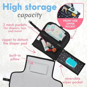 Échantillon gratuit, vente en gros, OEM, tapis à langer portable en mousse, imperméable, tapis à langer portable pour bébé, tapis à langer - Product Image 3