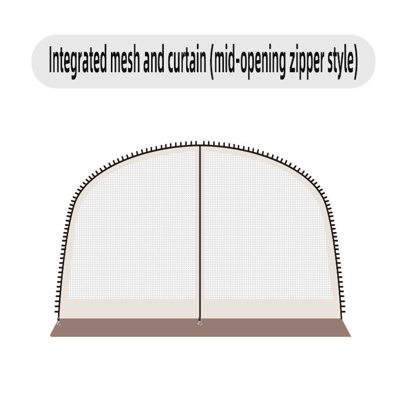 integrated mesh and curtain