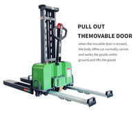500kg 1000kg batteria piombo-acido autolifiante AWD Pallet Loader Semi elettrico portatile solido Stacker 1000mm lunghezza forcella