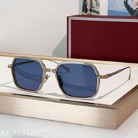 JMM ADMIRAL 56-18-146 Topkwaliteit herenzonnebril voor dames Designer zonnebril Klassiek Punk Luxe Titanium UV400 met doos