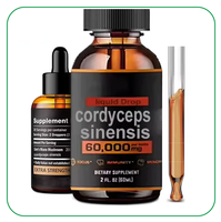 Ausreson OEM Gouttes d'extrait de champignon Cordyceps Sinensis pour la santé, Compléments alimentaires détoxifiants à base de plantes, Liquide oral de Cordyceps pour la santé