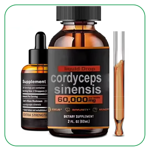 Ekstrak Jamur Cordyceps Sinensis Ausreson OEM Health, Suplemen Makanan Herbal, Cairan Oral Cordyceps untuk Kesehatan - Product Image 1